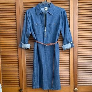 Anne Klein Blue Long Sleeve Dress